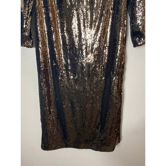 NEW TED BAKER DRESS 10 BROWN FESTIVE HOLIDAYS EVENING - Picture 12 of 16
